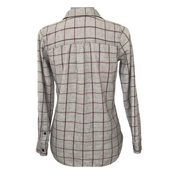 MADEWELL Slim Boyshirt in Slater Plaid Wool Blend Plaid Size S - Picture 3 of 7